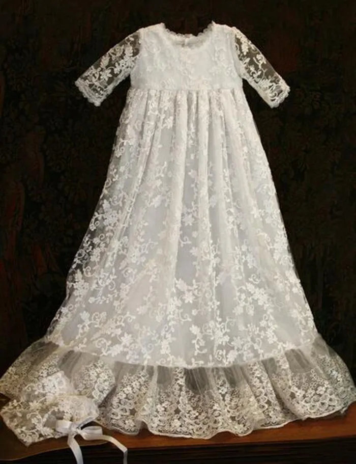 Детское платье для крещения цвета слоновой кости | Мать и ребенок