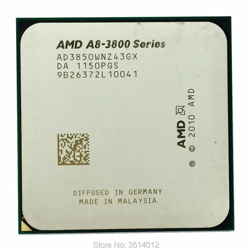 AMD A8 Series 3850 2 9 GHz четырехъядерный процессор AD3850WNZ43GX разъем FM1|socket fm1|a8 3850cpu processor |