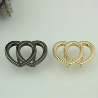 20pcslot luggage bag hardware accessories metal decorated buckle shoe buckle double heart clasp adornment hardware accessories