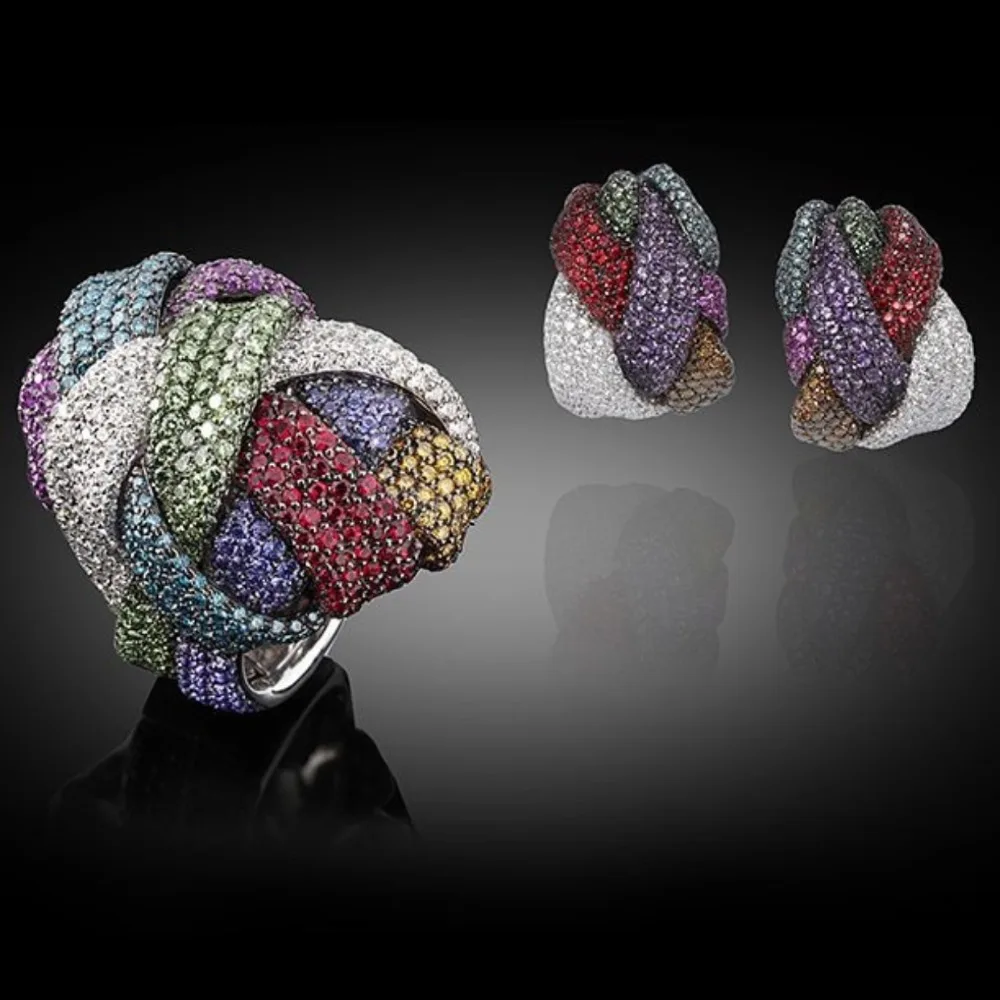 

Комплект ювелирных изделий для женщин, с фианитами