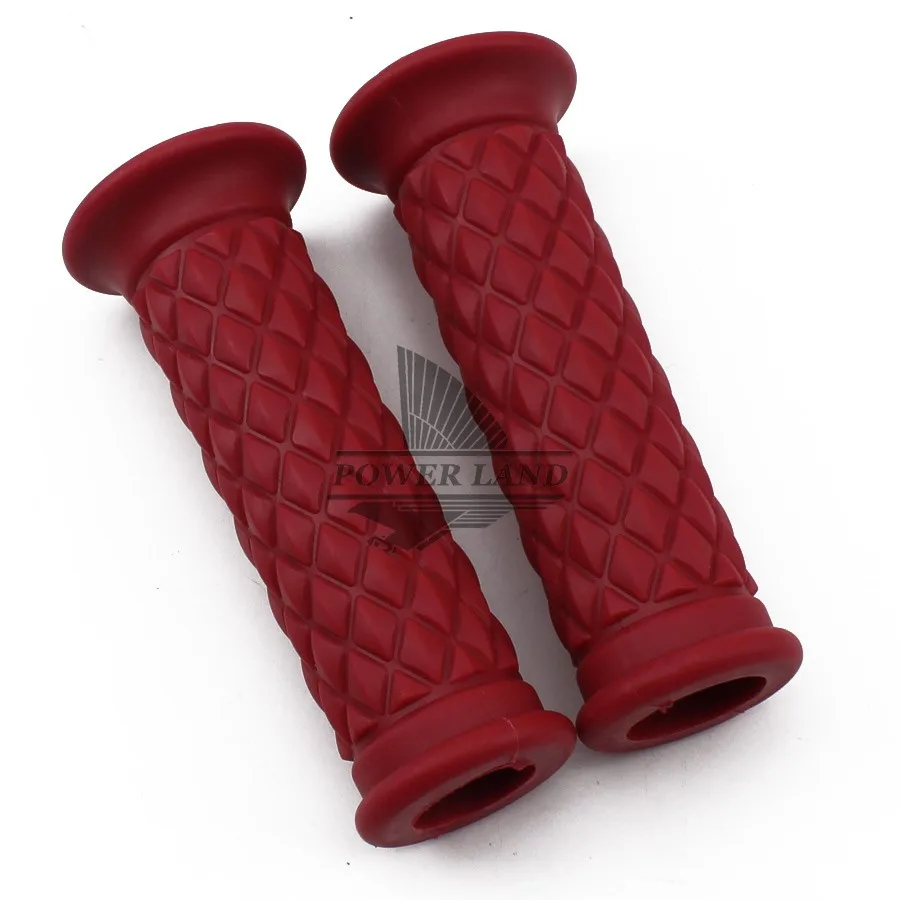 Красный 7/8 ''Ретро винтажный ручной Руль для Honda Suzuki Kawasaki Triumph Royal Enfield Cafe Racer Bobber