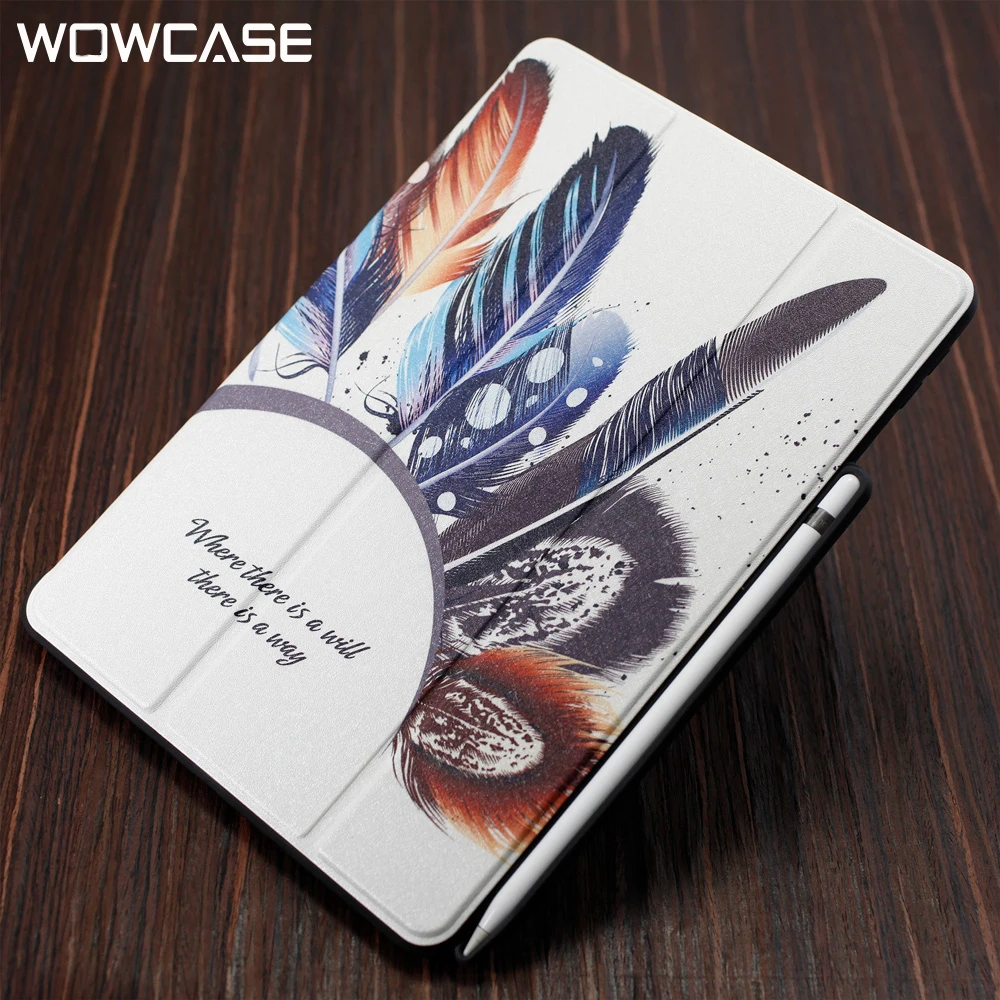 WOWCASE шелковые кожаные флип Чехлы для iPad 2018 чехол с держателем карандашом умный