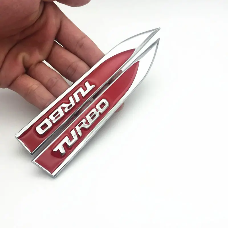 YONGXUN 2pec/комплект 3D металла TURBO герба Знак этикета крыло сбоку стайлинга