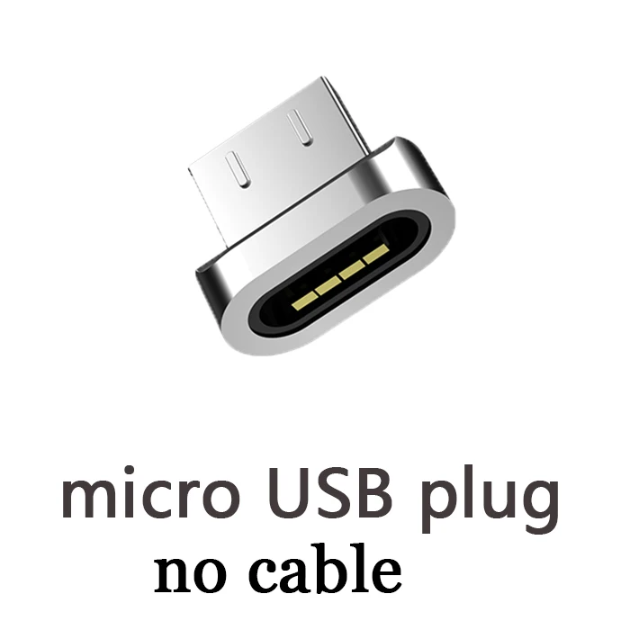 micro USB plug Магнитный кабель WSKEN X1 для iPhone, Магнитный зарядный кабель Micro USB, кабель usb type C USB C для samsung huawei 3A, быстрое зарядное устройство - Цвет: micro USB plug