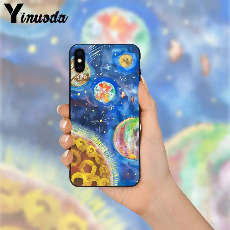 Yinuoda Babaite милый Galaxy Космический узор красочный умный чехол для телефона Apple iPhone 8 7 6