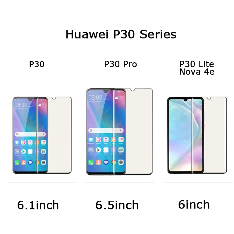 3D Защитное стекло для huawei P30 Pro, Защита экрана для huawei P30 Lite, Защитное стекло для huawei P30 Pro Nova 4e, стекло