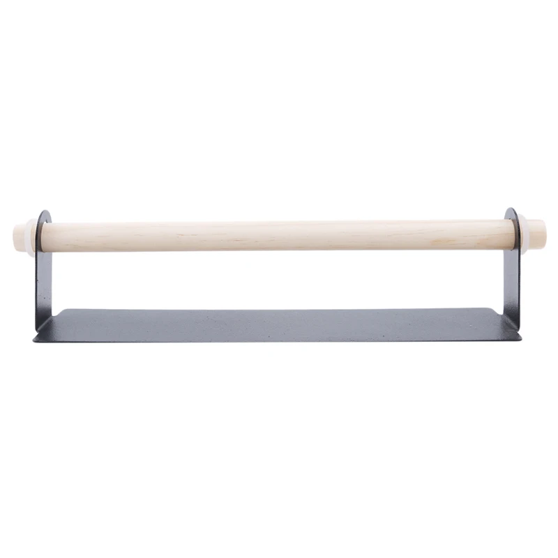 Wall Hanging Iron Single Towel Bar Stickers Glue Storage Rack For Kitchen Wipes Holder Save Space Wooden Drying Stand | Обустройство