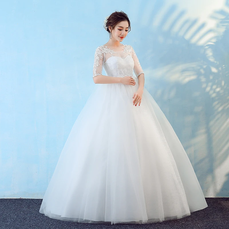 Элегантное удобное белое кружевное свадебное платье для беременных длинное