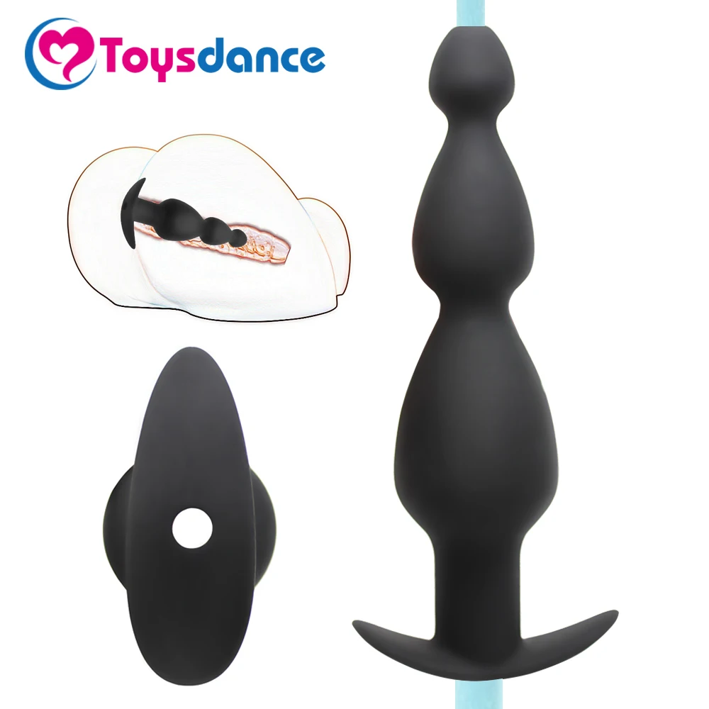 Анальная пробка для взрослых Toysdance прорезиненная силиконовая диаметр 49 мм