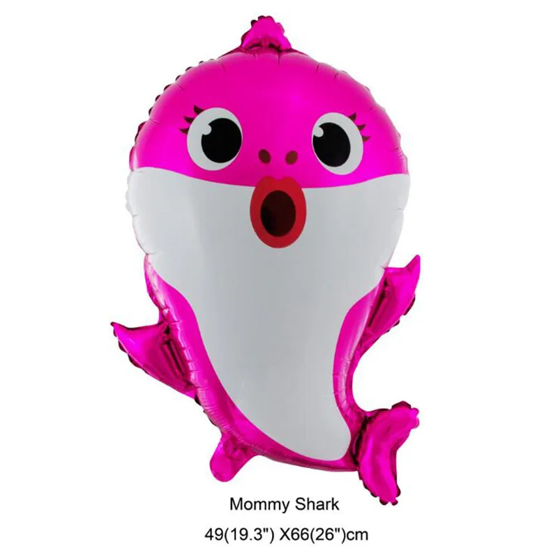 AVEBIEN 26''Baby Shark алюминий воздушный шар для Бэйби Шауэр плёнки милый мультфильм