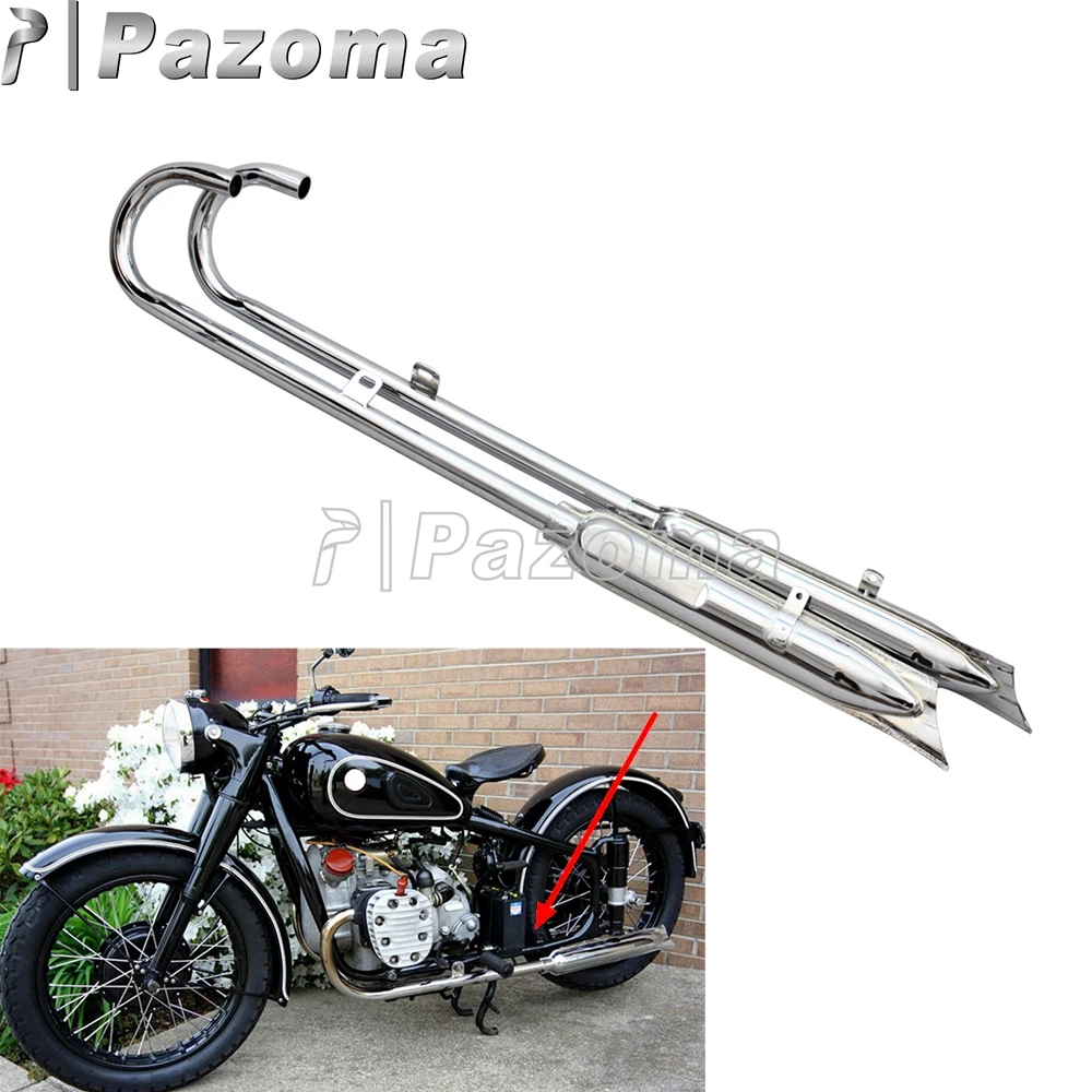 24HP 32HP мотоциклетный Ретро 750cc рыбий хвост передний и задний глушитель выхлопной