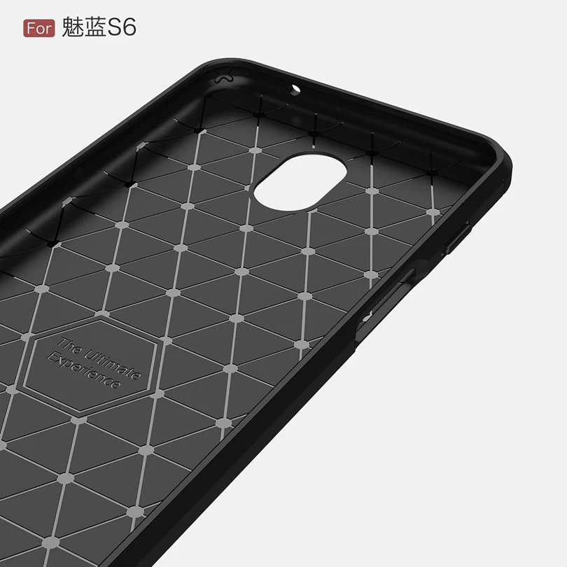 For MEIZU Meilan S6 / MeilanS6 5.7&quot Case Anti-knock Soft TPU Brushed Rugged Rubber Silicone Hybrid Phone Cases Cover |