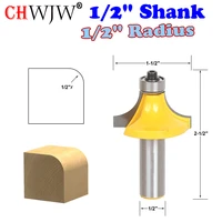 1pc 12 shank high quality round over edging router bit 12 radius wood cutting tool woodworking router bits chwjw