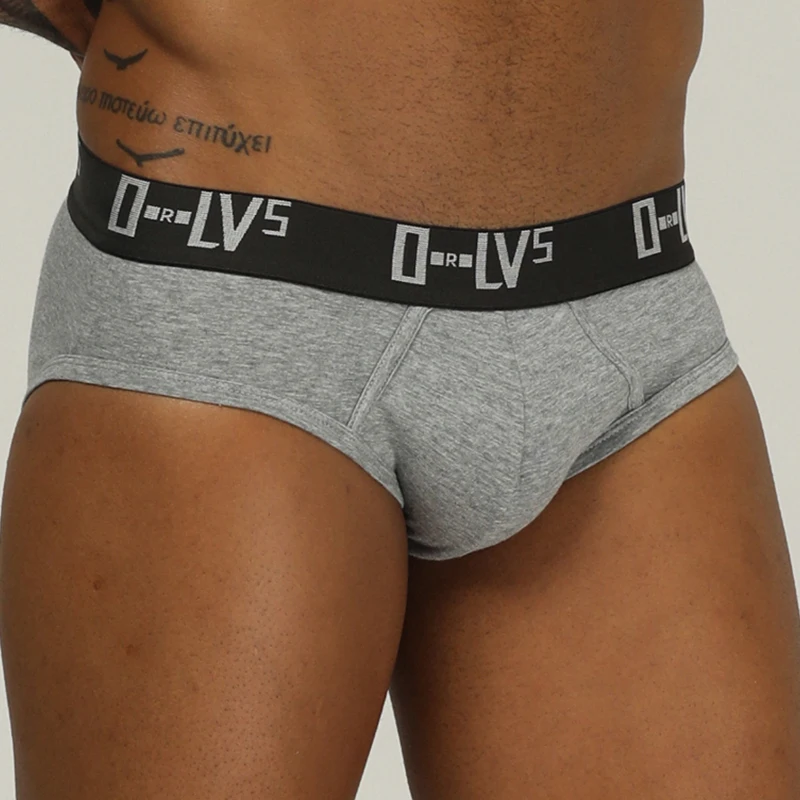 

ORLVS Brand men underwear gay briefs cotton cueca tanga men bikini briefs sexy hombre gay panties slip homme briefs sexy mens