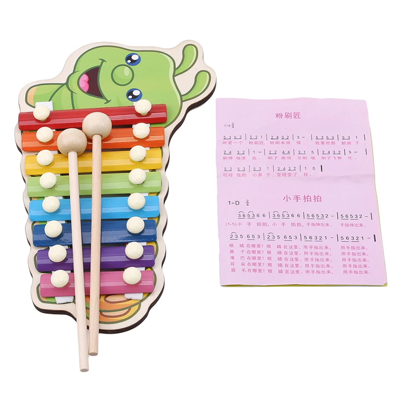 Детские музыкальные игрушки Радужный деревянный ксилофон инструменты детский