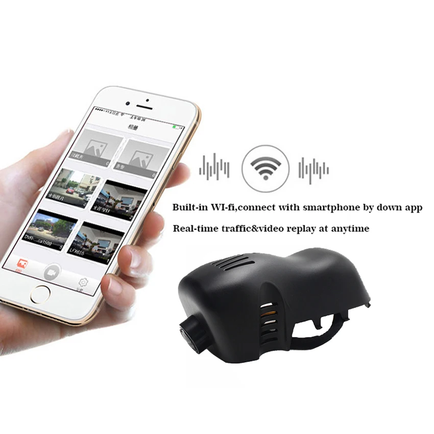 Liislee Автомобильный видеорегистратор маленький беспроводной Wifi DVR Dash камера для