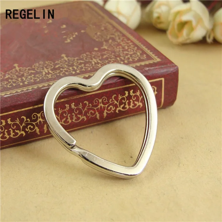 REGELIN 10 шт./лот античный бронзовый/родиевый брелок в форме сердца круглый