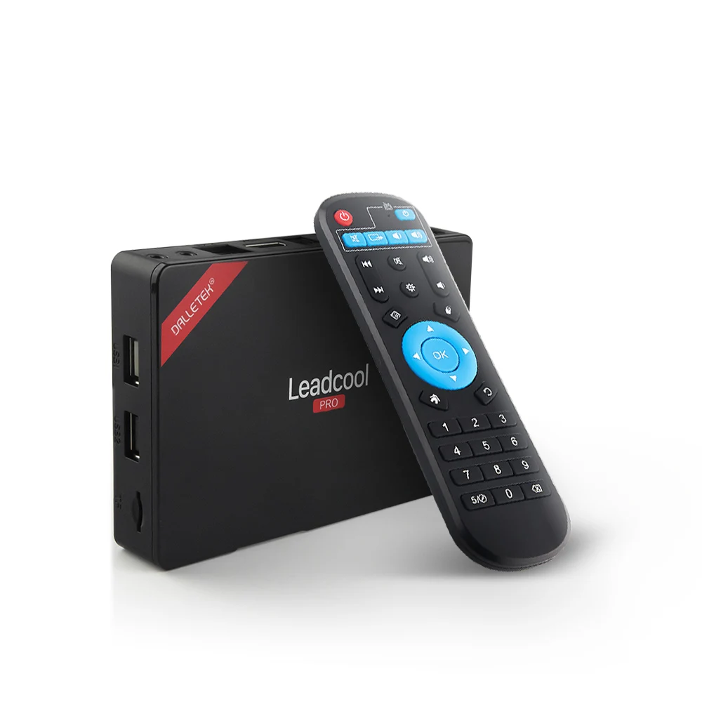 Leadcool Pro Android 8,1 ТВ приставка 1G 8 GB/2G 16GB RK3229 Четырехъядерный 4K медиа-плеер 100M LAN Поддержка 2,4 ГГц wifi