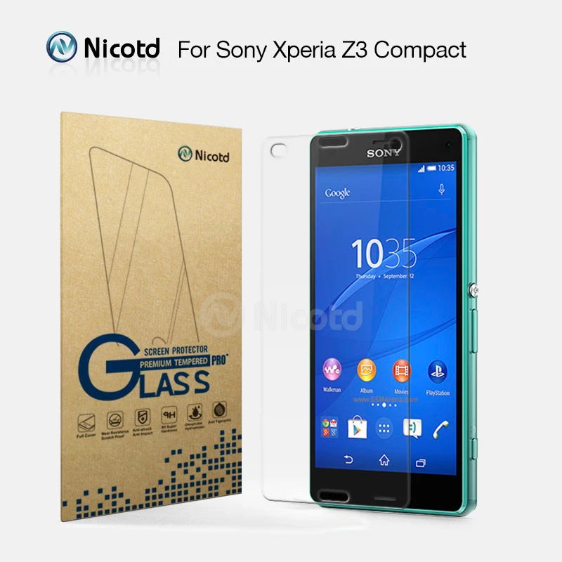 Nicotd 2.5D 9H Закаленное стекло пленка для Sony Xperia Z3 Compact Защита экрана D5803 D5833 sony z3