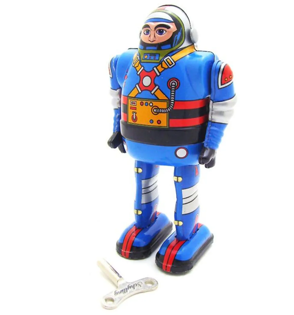 Vintage Retro astronaut robot Tin toys Classic Clockwork Wind Up Toy For Adult Kids Collectible Gift | Игрушки и хобби