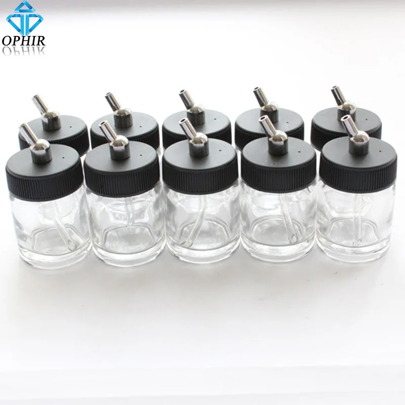 Стеклянные контейнеры OPHIR 10 шт./лот стеклянные Аэрограф Двойного действия