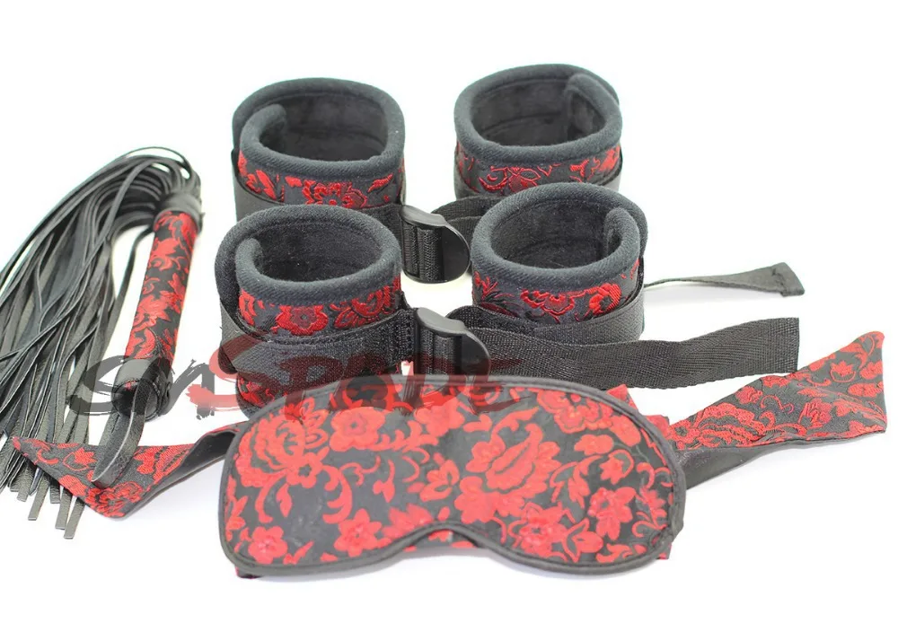 4 шт. набор для бондажа с наручниками и манжетами на щиколотку|bondage restraint kit|restraints