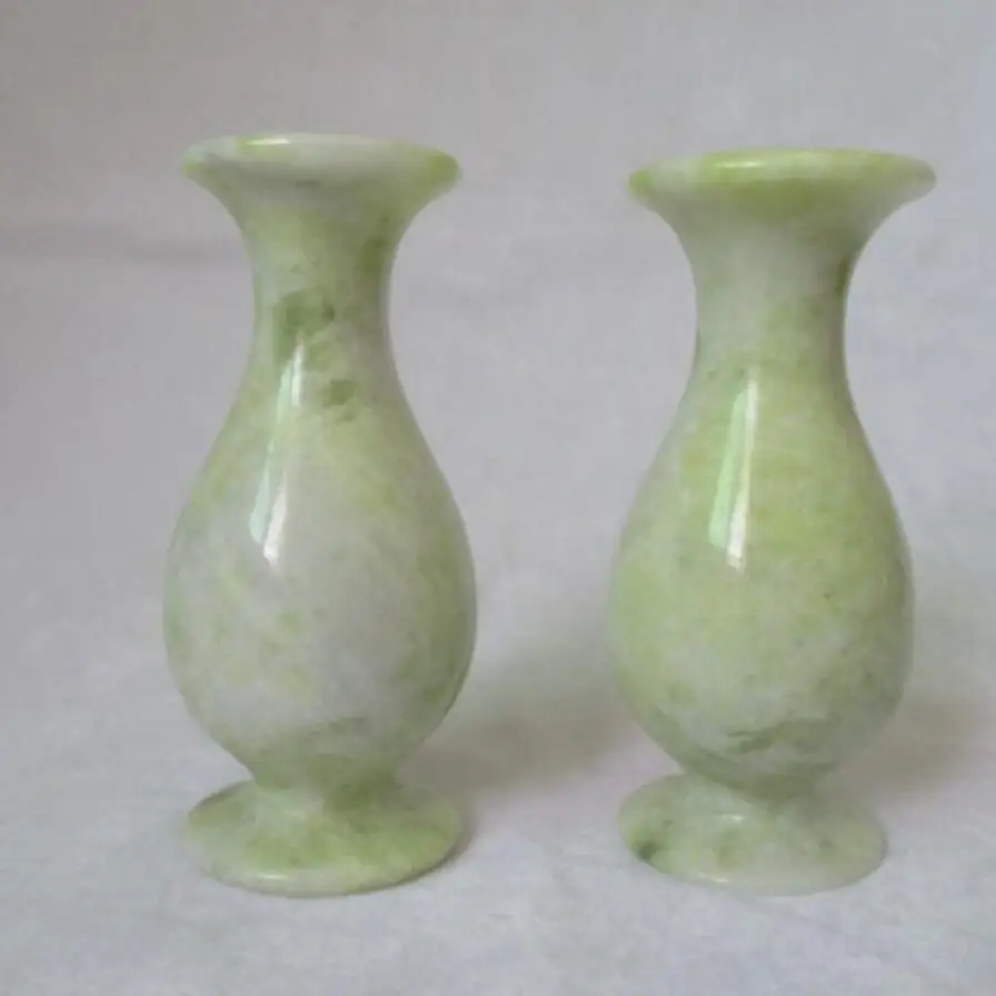 Редкие Китайские резные вручную вазы из натурального нефрита/камня/настольные