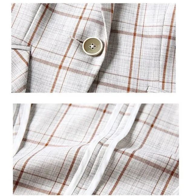 Профессиональный темпераментный клетчатый пиджак Новинка весна лето 2019 Модный