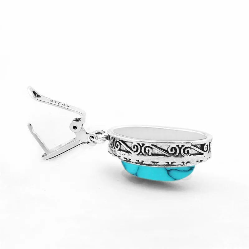 Овальный синий камень Ювелирные наборы Цепочки и ожерелья Серьги Кольца под