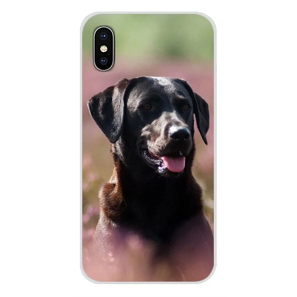 For Samsung Galaxy S3 S4 S5 Mini S6 S7 Edge S8 S9 S10 Lite Plus Note 4 5 8 9 Soft Cover Bag Labrador Black Dog Puppy Puppies Art | Мобильные
