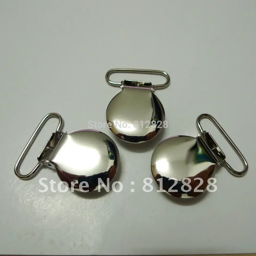 Металлические зажимы для соски пустышки серебристого цвета шириной 25 мм 1 дюйм