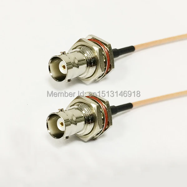 

New BNC Female Jack nut Switch BNC Female bulkhead pigtail cable RG316 Wholesale Fast Ship 15CM 6" Adapter