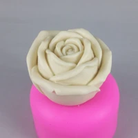 3d rose shape silica gel mould aromatherapy gypsum candle soap making mould diy flower soap making silicone mold