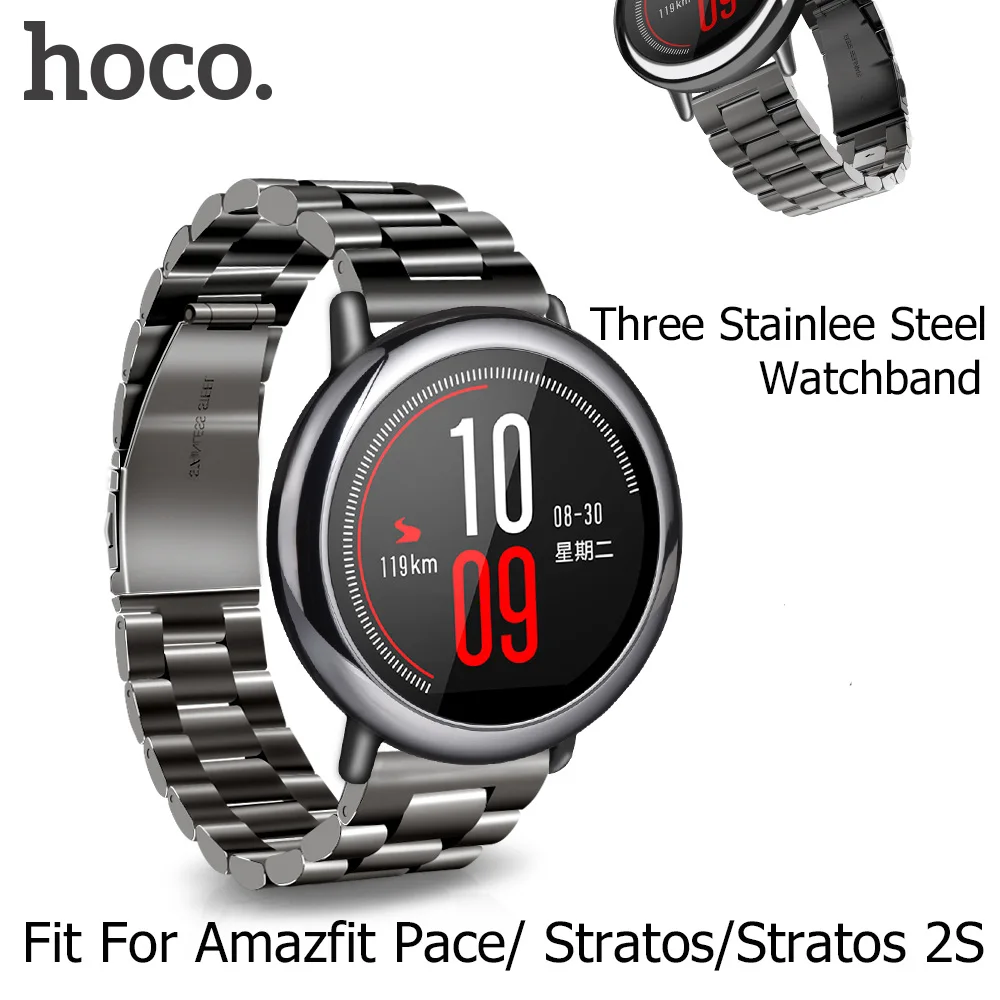 Браслет HOCO Three pionters Link для Amazfit Pace Stratos 2s совместимый с 1/2/2S|Ремешки часов| |