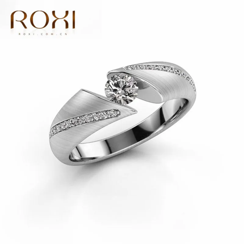 ROXI, классика, CZ, обручальное кольцо, обручальные кольца для женщин, девушек, влюбленных, вечерние ювелирные изделия, перстень с цирконом, пара колец, подарок для девочек