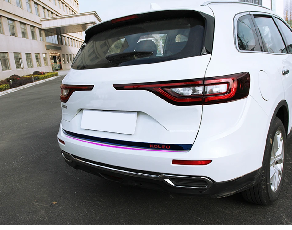 Наклейка на заднюю дверь багажника из нержавеющей стали для Renault Koleos, автомобильные наклейки s, аксессуары для стайлинга