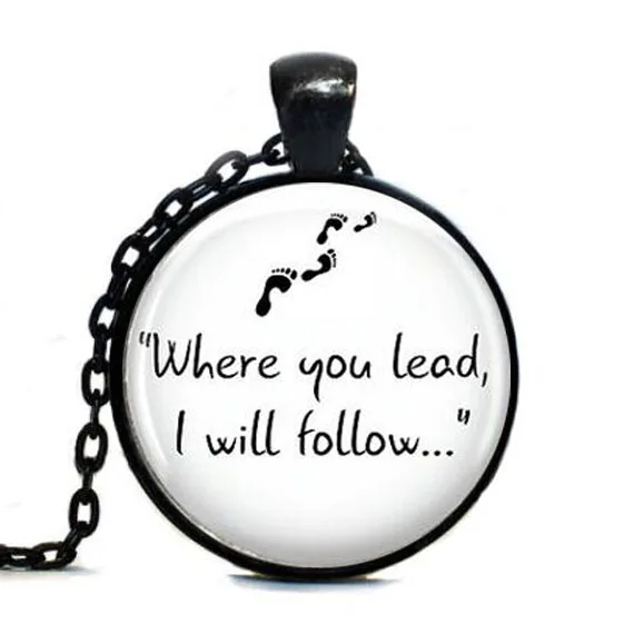 Gilmore Girls где вы ведете я буду следовать за стеклом индивидуальный кулон ожерелье