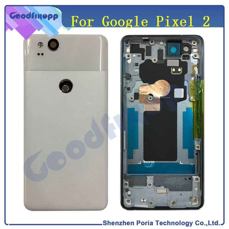 Крышка батарейного отсека для Google Pixel 2 металлическая задняя крышка запасные