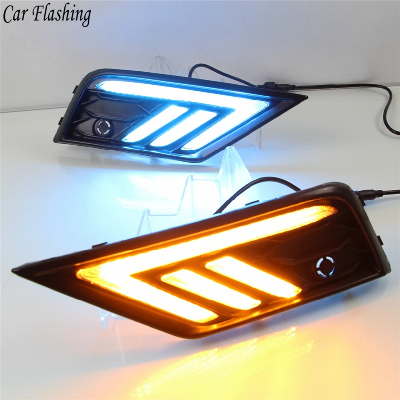 Автомобильная проблесковая 2 шт. автомобильный светильник для Volkswagen VW Tiguan 2017 2018