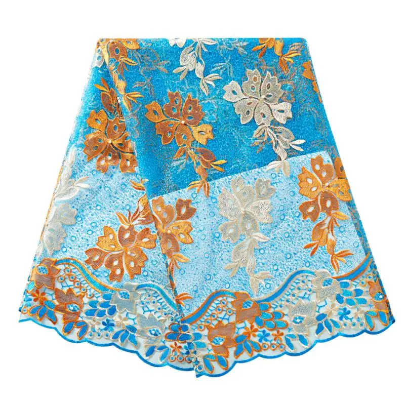 3dflower водяная круглая с бисером LULU imbroidery кружевная французская чистая ткань
