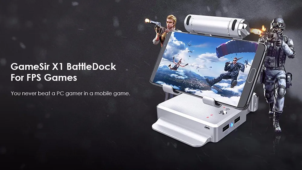 GameSir X1 Battle Dock PUBG мобильный контроллер подставка для джойстика док-станция FPS игры клавиатура мышь легенды геймпад Бесплатный огонь