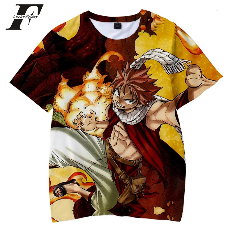 Japanese Anime Fairy Tail T shirts Boys 3d Print Children Kids Shorts Baby Girls Tops Cartoon Tees Shirt kpop 2019 | Мужская одежда