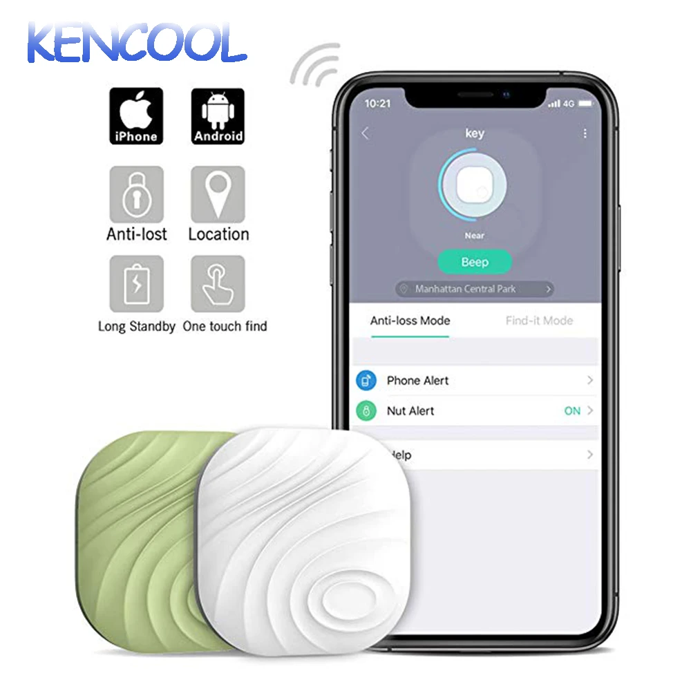 Умный ключ KENCOOL Bluetooth Wi Fi трекер GPS локатор кошелек телефонный