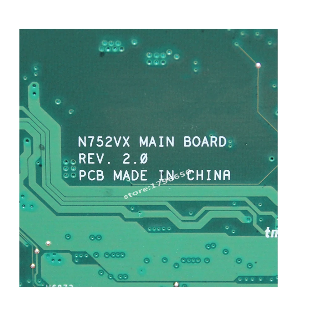 N752VX MB._ 0M/I7 6700HQ/AS GTX950M N16P GT A2 материнская плата REV 2 0 для For Asus N752V ноутбука DDR4 RAM 100%