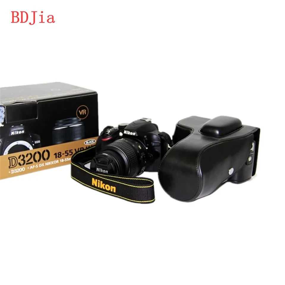 Чехол для камеры из искусственной кожи чехол сумка Nikon D3400 D3300 D3200 D3100 DRSL объектив 18 55 мм без ремешка|camera cases bags