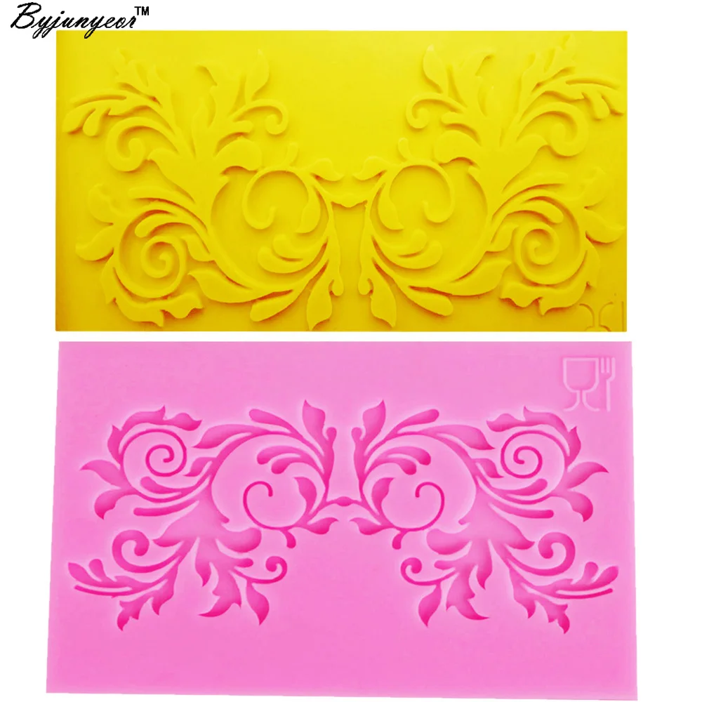 

Byjunyeor F1191 1 шт лист цветок кружева 3D силиконовая форма, бисквитный крем помадка плесень, украшение торта инструмент для выпечки
