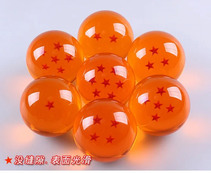 10 компл./лот игрушки Dragon Ball Хрустальные шары 7 см с рисунками из комикса «Жемчуг дракона», Рисунок Набор из 7 шт. Гоку кукла