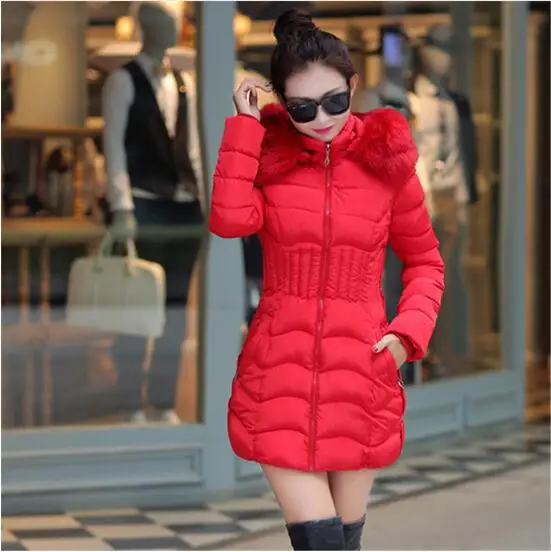 Для женщин зимнее пальто Мода 2017 г. тонкий короткий параграф куртка большой