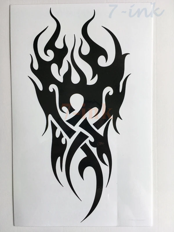 Водостойкая временная татуировка Мужская огневая Орлан лотос мандала глаз пламя