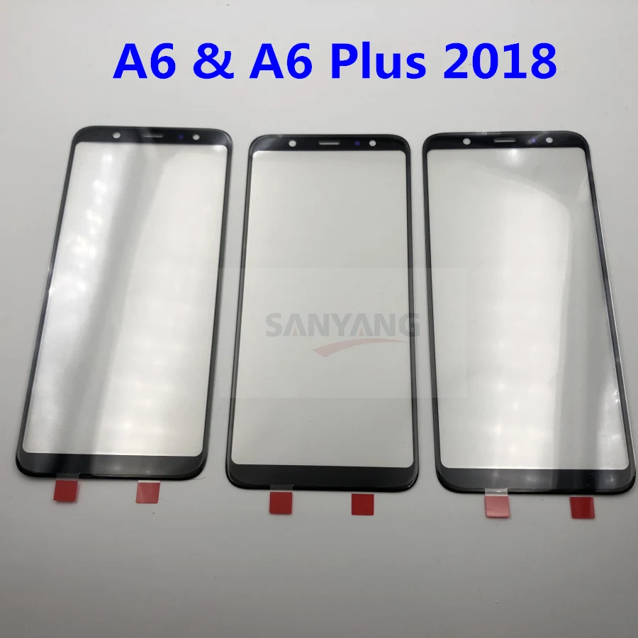 10 шт. внешнее стекло для Samsung Galaxy A6 2018 SM A600F A600 Plus A605 LCD Сенсорная панель экран +